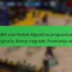NBA Live Mobile Mjesečna propusnica: Postignuća, Bonus nagrade, Povećanja valute