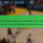 NBA Live Mobile Nagrade za događaje uživo: Nagrade za turnire, Posebni događaji, Jedinstvene bonuse
