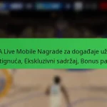 NBA Live Mobile Nagrade za događaje uživo: Postignuća, Ekskluzivni sadržaj, Bonus paketi