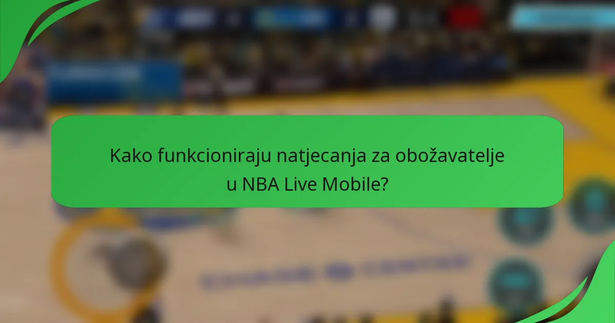 Kako funkcioniraju natjecanja za obožavatelje u NBA Live Mobile?